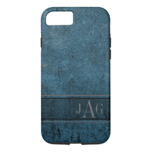 Rustisch ontwerp van een blauw boek 	iPhone 8/7 hoesje
