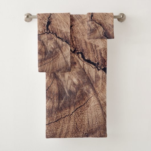 Rustisch ontwerp van houten korrels bad handdoek (Insitu)