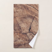 Rustisch ontwerp van houten korrels bad handdoek (Handdoek)