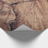 Rustisch ontwerp van houten korrels cadeaupapier (Hoek)