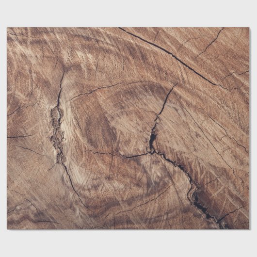 Rustisch ontwerp van houten korrels cadeaupapier (Vlak)