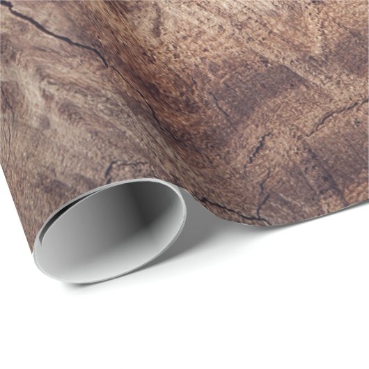 Rustisch ontwerp van houten korrels cadeaupapier (Rol Hoek)