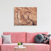 Rustisch ontwerp van houten korrels canvas afdruk (Insitu (Woonkamer))