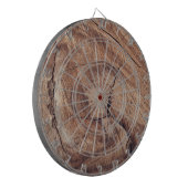 Rustisch ontwerp van houten korrels dartbord (Voorkant Links)