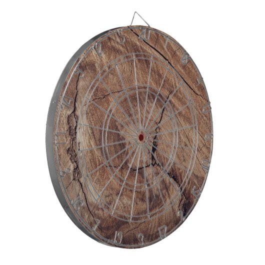 Rustisch ontwerp van houten korrels dartbord (Voorkant Links)
