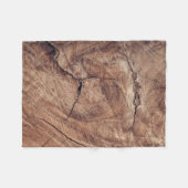 Rustisch ontwerp van houten korrels fleece deken (Voorkant (Horizontaal))