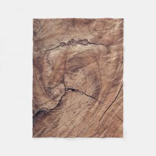 Rustisch ontwerp van houten korrels fleece deken