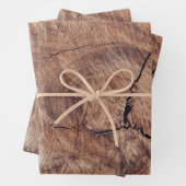 Rustisch ontwerp van houten korrels inpakpapier vel (In situ)