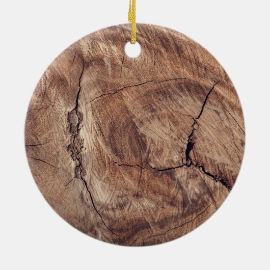 Rustisch ontwerp van houten korrels keramisch ornament (Achterkant)