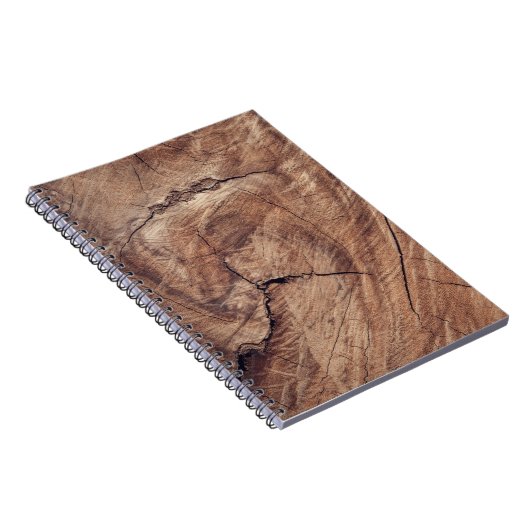 Rustisch ontwerp van houten korrels notitieboek (Rechterzijde)