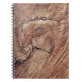 Rustisch ontwerp van houten korrels notitieboek (Voorkant)