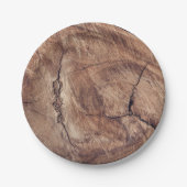 Rustisch ontwerp van houten korrels papieren bordje (Voorkant)