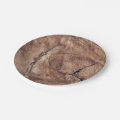 Rustisch ontwerp van houten korrels papieren bordje (Gekanteld)