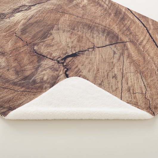 Rustisch ontwerp van houten korrels sherpa deken (3/4)