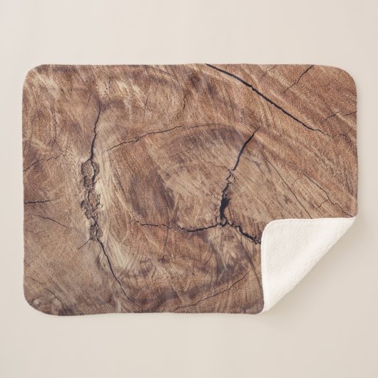 Rustisch ontwerp van houten korrels sherpa deken (Voorkant (horizontaal))