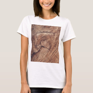 Rustisch ontwerp van houten korrels t-shirt