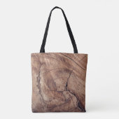 Rustisch ontwerp van houten korrels tote bag (Achterkant)