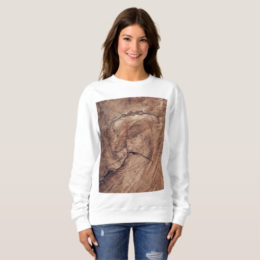 Rustisch ontwerp van houten korrels trui (Voorkant volledig)