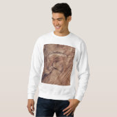 Rustisch ontwerp van houten korrels trui (Voorkant volledig)