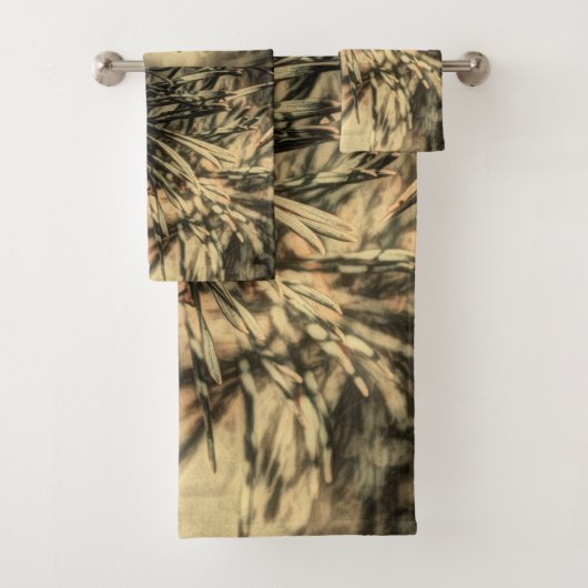 Rustisch ontwerp van pine-kloon bad handdoek (Insitu)