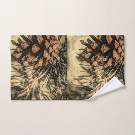 Rustisch ontwerp van pine-kloon bad handdoek (Handdoek)