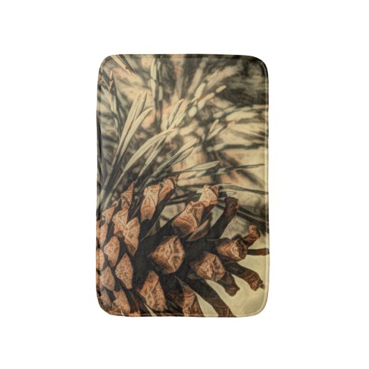 Rustisch ontwerp van pine-kloon badmat (Voorkant Verticaal)