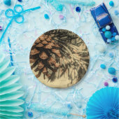 Rustisch ontwerp van pine-kloon papieren bordje (Feest)