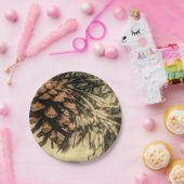 Rustisch ontwerp van pine-kloon papieren bordje (Feest)