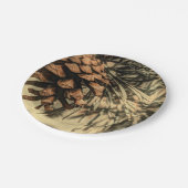 Rustisch ontwerp van pine-kloon papieren bordje (Gekanteld)