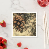 Rustisch ontwerp van pine-kloon servet (Insitu)