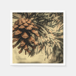 Rustisch ontwerp van pine-kloon servet
