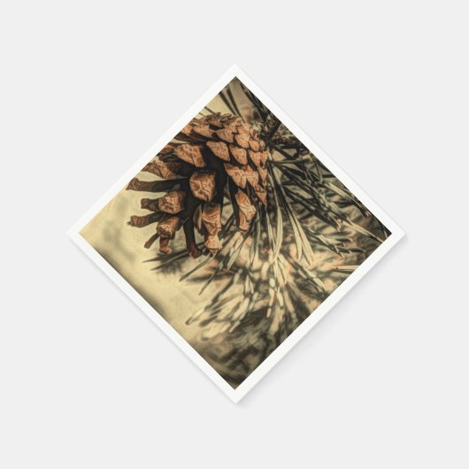 Rustisch ontwerp van pine-kloon servet (Hoek)