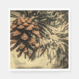 Rustisch ontwerp van pine-kloon servet