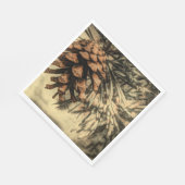 Rustisch ontwerp van pine-kloon servet (Hoek)