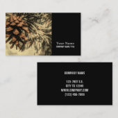 Rustisch ontwerp van pine-kloon visitekaartje (Voorkant / Achterkant)