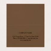 Rustisch ontwerp van pine-kloon visitekaartje (Binnenkant ongevouwen)