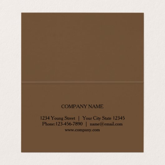 Rustisch ontwerp van pine-kloon visitekaartje (Binnenkant ongevouwen)