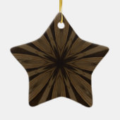 Rustisch ontwerp voor bruine ventilator Kaleidosco Keramisch Ornament (Achterkant)