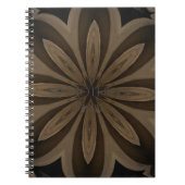 Rustisch ontwerp voor bruine ventilator Kaleidosco Notitieboek (Voorkant)