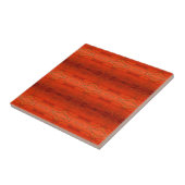 Rustisch Oranje Aztec-patroon Tegeltje (Zijkant)