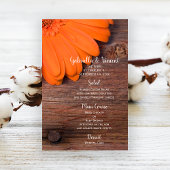 Rustisch Oranje Daisy Country Barn Wedding Menu