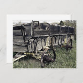 Rustisch oud Antiek Boerderij Wagon Briefkaart (Voorkant / Achterkant)