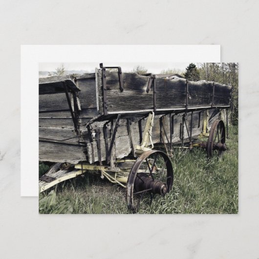 Rustisch oud Antiek Boerderij Wagon Briefkaart (Voorkant / Achterkant)