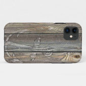 Rustisch oud hout en anker Case-Mate iPhone case (Achterkant (horizontaal))