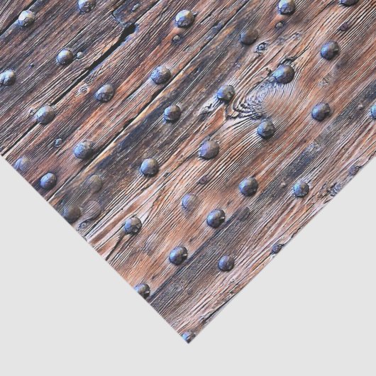 Rustisch oud hout met nagels tissuepapier (Detail)