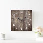 Rustisch oud hout Nautisch anker Vierkante Klok (Huis)