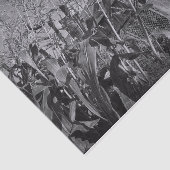 Rustisch oud land, zwart en wit  tissuepapier (Detail)