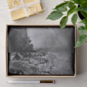 Rustisch oud land, zwart en wit  tissuepapier (Geschenk)