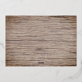 Rustisch oud papier Pergament Wood Kerstmis Folie Feestdagenkaart (Achterkant)