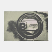 Rustisch oud Pet motorbrandstof Deurmat (Voorkant)